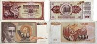 Jugoslawien 100, 500 Dinara -