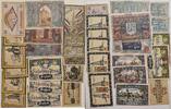 Deutschland Deutsches Reich Notgeld 3*10, 5*25, 4*50, 4*75, 100 Pfennig Finsterwalde Friesack Felnsburg Frankfurt Oder Friedrichroda Glücksburg -