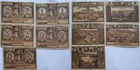 Deutschland Deutsches Reich 25, 50, 75 Pfennig, 1, 1.5 Mark Notgeld Lähn Wlen Schlesien 5 Stück, Serie M -