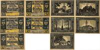 1,1.5 Mark, 25,50,75 Pfennig (1922) Deutschland, Deutsches Reich 5 x Notgeldschein, Stadt Grünberg I bis II+