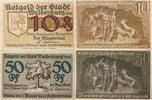 Deutschland, Deutsches Reich 10,50 Pfennig 2 x Notgeldschein, Stadt Waldenburg, Schlesien -