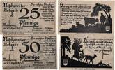 Deutschland, Deutsches Reich 25,50 Pfennig 2 x Notgeldschein, Stadt Nöschenrode, Sachsen-Anhalt -