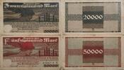 Deutschland, Deutsches Reich 20000, 50000 Mark Grossnotgeld, Muenchen-Gladbach ( Rheinland ) Nordrhein Westfalen, Serie A und R -