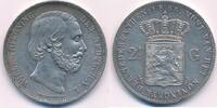 2 1/2 Gulden 1866 Niederlande-Königreich Wilhelm III. 1849-1890. fast vz, kl. Randfehler