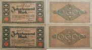 Deutschland, Deutsches Reich 2* 10000 Mark Grossnotgeld, Köln, Serie D, Serie G, Nordrhein-Westfalen, 2 Stück lot -