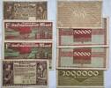 Deutschland, Deutsches Reich 500, 2* 50000, 2 Millionen Mark Grossnotgeld, M. Gladbach, Nordrhein-Westfalen, Serien B, E, P, 4 Stück lot -