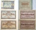 Deutschland, Deutsches Reich 500000, 2* 1 Millionen Mark Grossnotgeld, München, Bayern, Bayerische Staatsbank, 3 Stück lot -