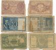 Italien 5, 10, 50 Lire Banknote, Lot, 3 Stück -