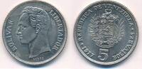 Venezuela 5 Bolivares Münze, Simon Bolivar -