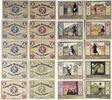 Deutschland, Deutsches Reich 4 x 50, 4 x 75, 2 x 100 Pfennig 10 x Notgeldschein, Notgeld Rudolfstadt, Schiller-Stätten , Thüringen -