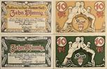 Deutschland, Deutsches Reich 2 x 10 Pfennig 2 x Notgeldschein, Gutschein der Stadt Hamm, Westfalen -