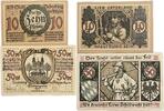 10, 50 Pfennig 1918,1917 Deutschland, Deutsches Reich 2 x Notgeldschein, Stadt Lindenberg im Allgäu Bayern I-,III+