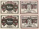 Deutschland, Deutsches Reich 2 x 10 Pfennig 2 x Notgeldschein, Stadt Straubing, Bayern -