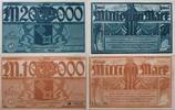Deutschland, Deutsches Reich 1, 2 Millionen Mark Grossnotgeld, Bremen, Die Finanzdeputation, 2 Stück lot -
