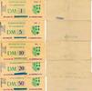 Deutschland BRD DDR 1, 5, 10, 20, 50 DM Wertgutschein, 5 Stück, Satz Apolda, Verbrauchermarkt Thüringen -