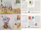 Algerien, Tunesien 5 Dinar, 5 Millim Münze und Briefmarke Numisbrief, 2 Stück lot -