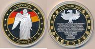 BRD Große Medaille o. J. BRD versilbert, teilvergoldet Concordia -