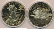 USA Copy Moderne Medaille vergoldet von Walking Liberty -