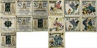 Deutschland, Deutsches Reich 3 x 25, 2 x 50, 2 x 75 Pfennig 7 x Notgeldschein, Stadt Altona Schleswig-Holstein -