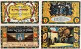 Deutschland, Deutsches Reich 1 Mark, 50 Pfennig 2 x Notgeldschein, Notgeld der Stadt Blomberg (Lippe) -
