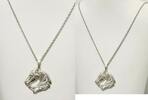 Silberschmuck 835er Silber Silberkhalskette mit Pferdemotiv, Silber Halskette -