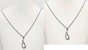 Silberschmuck 925er Silber Silberset mit Wassertropfen Anhänger und ohrringe, Silber Halskette und Ohrringe -