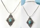 Vintage Schmuckset Türkis Vintage Schmuck Set Türkis ( Halskette- Ohrringe - Ring) -