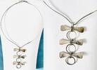 Silberschmuck 835er Silber Silber Halskette mit Stabilem teil und Silberanhänger -