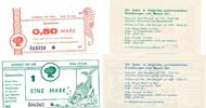 Deutschland DDR 0,50 und 1 Mark 1985 2x Scheine; Reisebüro der DDR, Hote... 140.78 US$ Tax included +  11.73 US$ shipping