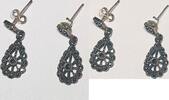  Silberschmuck 925er Silber Vintage Tropfenohrringe mit Markasiten Ohrst... 28.93 US$  +  69.44 US$ shipping