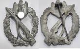 3. Reich, Deutschland, Wehrmacht 2.WK, Abzeichen, Ehrenzeichen, Militaria Infanterie Sturmabzeichen in Silber, ohne Hersteller -
