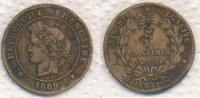 Frankreich 5 Centimes Cereskopf, Prägung A Paris Cérès III REPUBLIC -