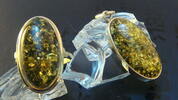 585er Gold-Set Anhänger & Ring mit Bernstein Bernsteinschmuck -