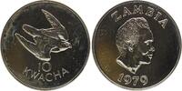 10 Kwacha, 1979, Zambia, Falke, *253* pp, angelaufen
