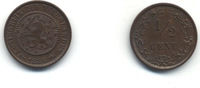 1/2 Cent 1886 Willem III  Very fine +