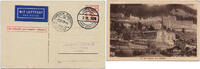  2480 Briefmarken Zeppelin 1929 Dt. Reich Fahrt nach Dübendorf Bordpost Leysin AK Si 45 / 