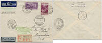  2505 Briefmarken Zeppelin 1933 Andorra, franz 2. SAF Reko-Brief Brasilien Si 214 / 