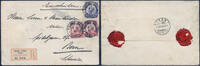 Briefmarken Togo Reko-Brief Agome Palime 4.12. Bern Schweiz Aku-Stempel Siegel / 183 -