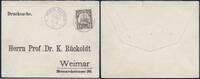 Briefmarken 3 Pfennig Togo Drucksache EF Kaiseryacht Porto Seguro 7.5. Weimar / 184 -