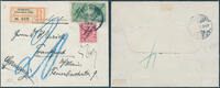 Briefmarken DSWA Bethanien 23/6/01 Reko-Brief MiF 1. + 2. Ausgabe Frankfurt Main / 315 -