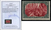 Briefmarken 5 Mark Dt. Reich Reichspost 66 I Postfrisch Luxus Fotoattest BPP / 9 -