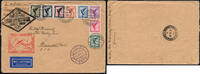 Briefmarken Dt. Reich 1931 DO-X Überseeflug Satzfrankatur Adler Neenah USA 7 d DOX / -
