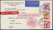 Briefmarken Katapult 1931 Dt. Reich Brief Seepostaufgabe Bremen Catapult H 42 c / -