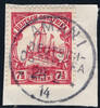 Briefmarken DOA Briefstück ° Amani 28/2/14 Luxus Michel 32 Kaiseryacht / 282 -