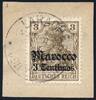 Briefmarken DP Marokko Michel 34 ° Larache Type 1 Briefstück / 94 -