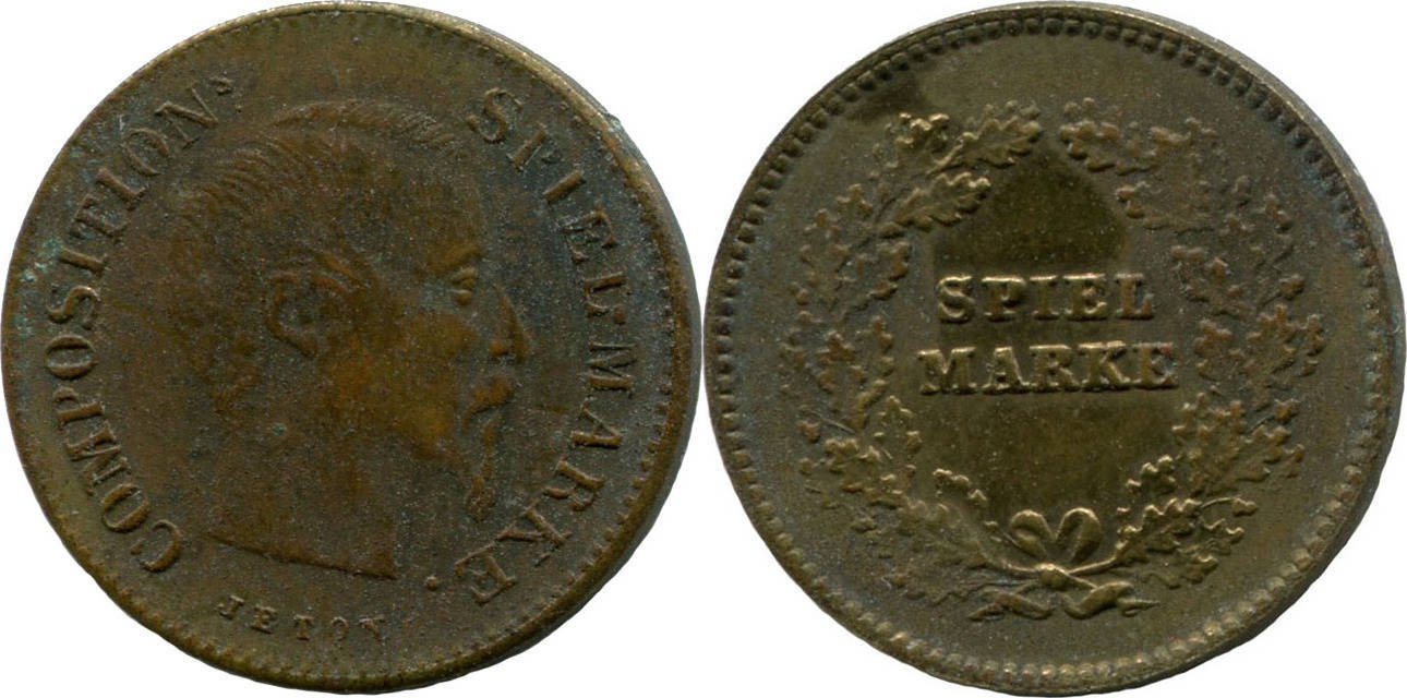 Spielmarke Nurnberg Lauer Ludwig Christian 1842 1852 Gest