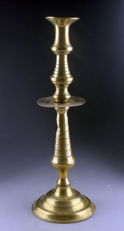 Medieval & later artifacts cent Huge brass church candelabre or candlestick,  European, c. 18th.