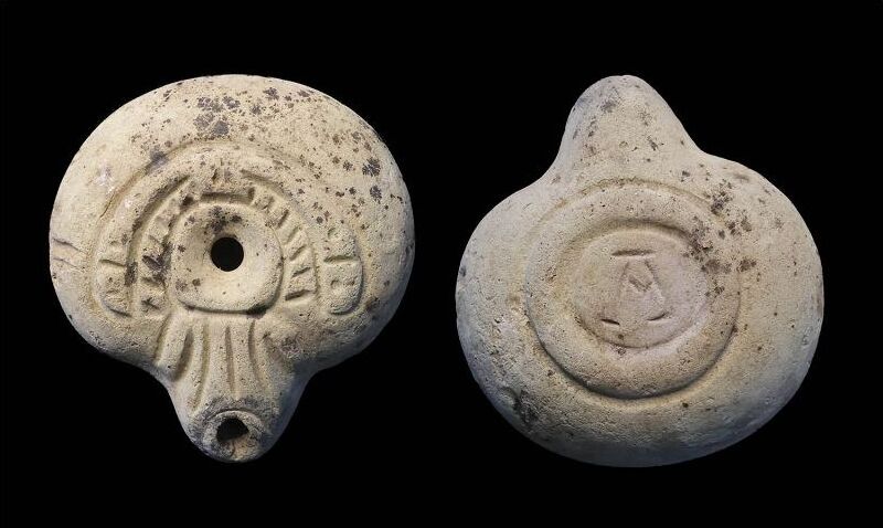 Ancient art cent Fine Egyptian grey terracotta frog oillamp Roman 1st. 2nd. AD