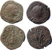 Ancient coins Roman Imperial: Pair of choice bronze sestertius coins from Gordian and Maximinus Thrax, Germanica issue -