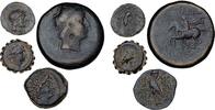 Ancient coins Lot of 4 choice Seleucid bronze coins incl. the massive & scarce Seleukos II, 246?226 f. Kr., AE 32 coin! -